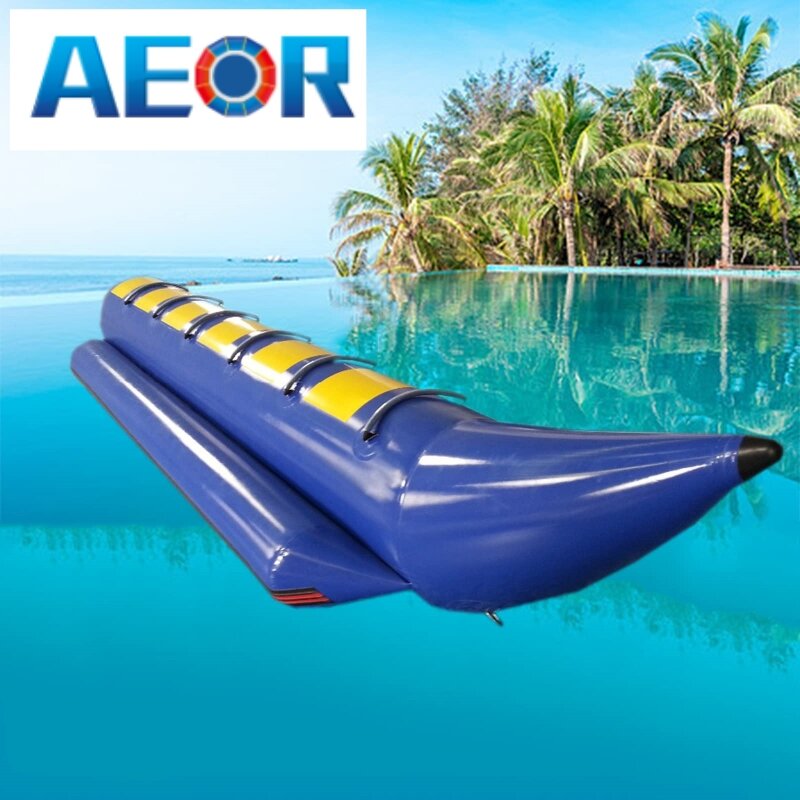 Custom Size Heavy-duty PVC Inflatable Banana Pontoons Tubes Buoy Pedal Boats with No MOQ for Floating Sea Water Bicycle Bike