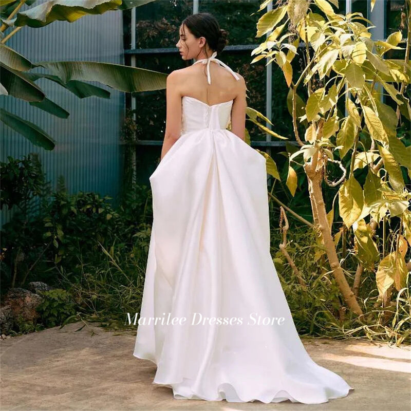 Marrilee Pastoral One Shoulder High Low Stain Evening Dress Charming A-Line Sleeveless Tiered Floor Length Prom Party Gowns 2024