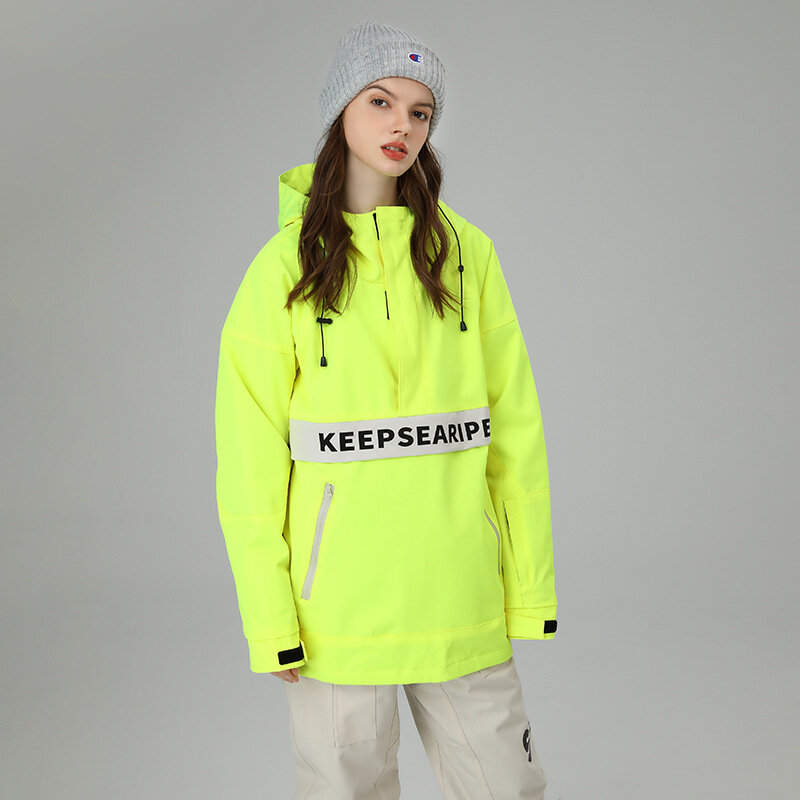 SEARIPE 남녀공용 스키 후디, 통기성 방수 보온 의류, 겨울 따뜻한 수트, 스노우 재킷, 야외 장비