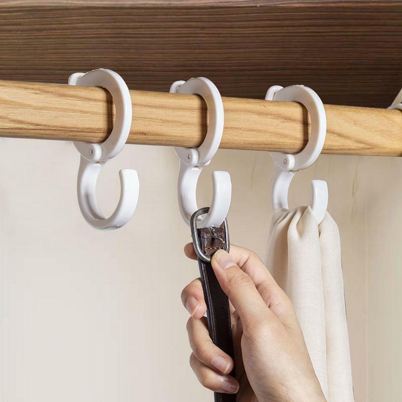 1PC S-รูปการ์ดตำแหน่งตะขอตู้เสื้อผ้าตะขอแขวนไม้แขวนในครัวเรือน Punch-ฟรีแหวนเสื้อคลุมหมวก Tie Rack