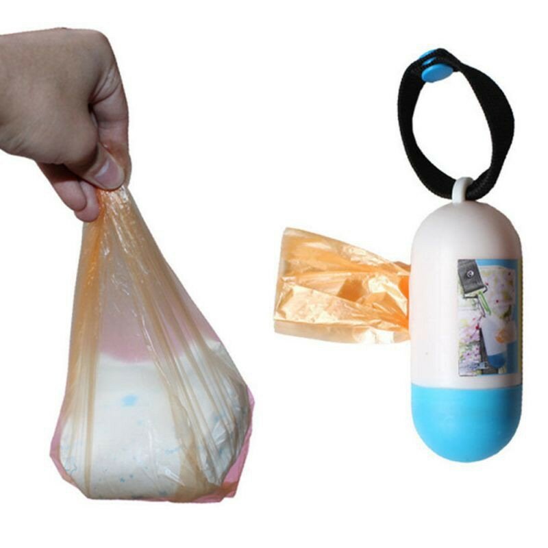 Sacos descartáveis de fralda de bebê Organizador de bebê Saco de fraldas Sacos de lixo Caso removível Pet Rubbish Bag Caixa removível
