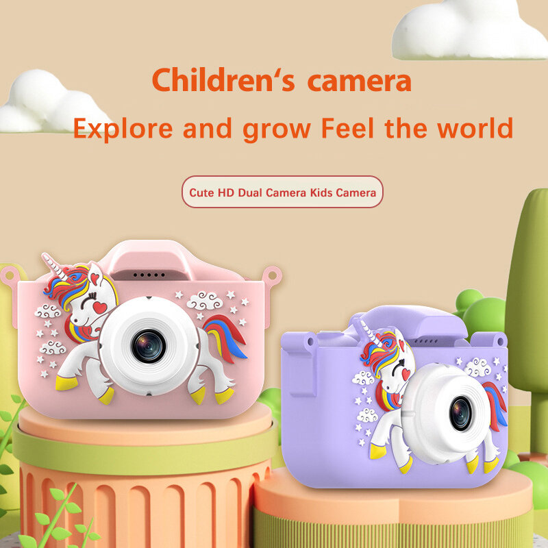 미니 어린이 카메라 장난감, 귀여운 디지털 카메라 장난감, 레코드 라이프 카메라, 소년 소녀 최고의 선물, HD 1080P, 2.0 인치