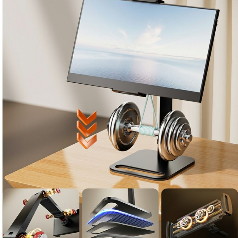 Suporte giratório portátil de metal, suporte para montagem VESA, base de exibição expansível, suporte de tela vertical, ajustável
