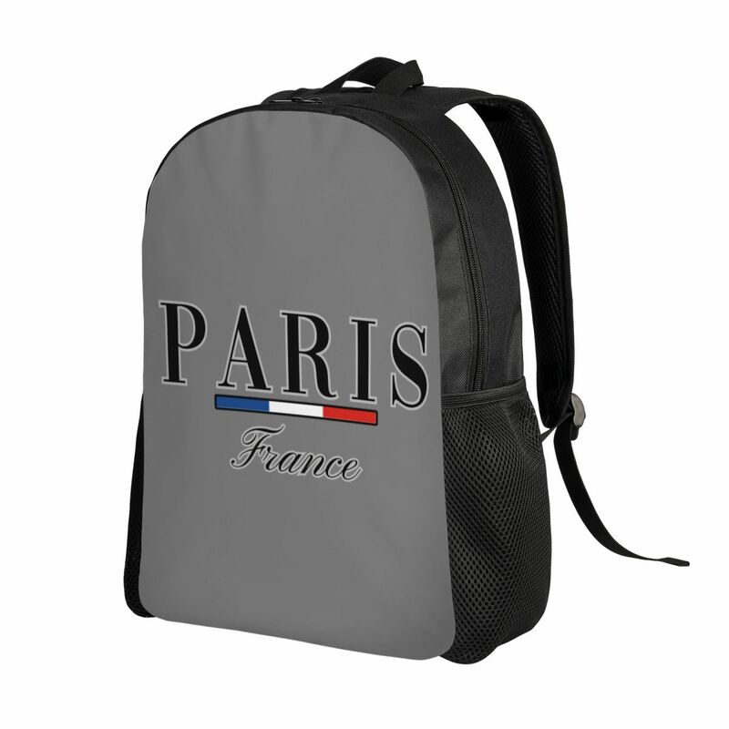 Zaino grafico personalizzato Paris France donna uomo Bookbag di base per borse da scuola universitarie