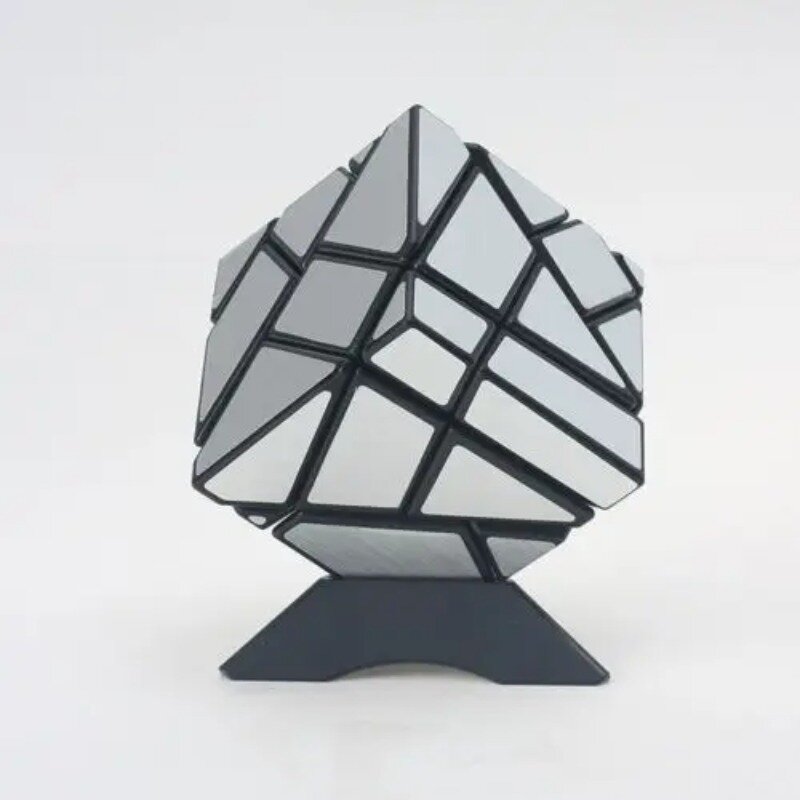 Привидение 3x3x3 магический куб с зеркальной поверхностью скошенный спиральный скоростной пазл Куб ВОЛШЕБНЫЙ Детский обучающий развивающий куб Необычные игрушки Серебряный