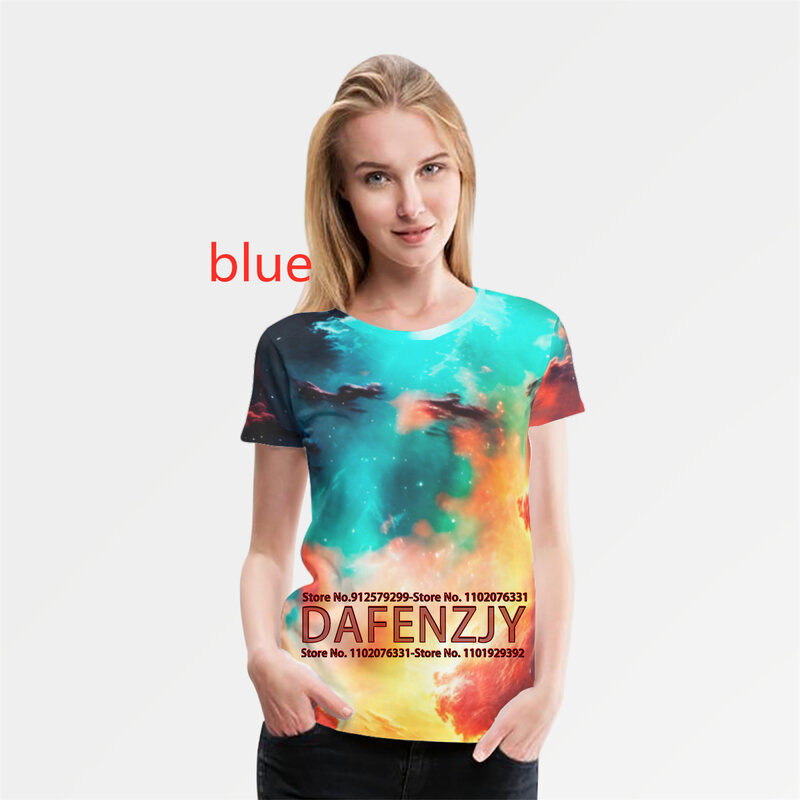 Fashion Women T Shirt Short Sleeve Top Gradient Graphic 3d Clothing O Neck Y2k Clothing Everyday Streetwear Girl Tees Shirt