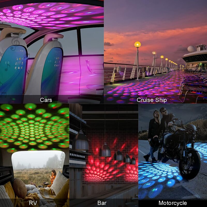 ミニUSBミュージックリズムマジックエフェクトプロジェクションランプLEDパーティーディスコDJステージライト車の装飾雰囲気ライト