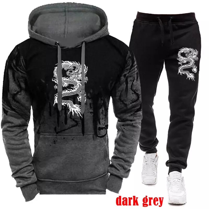 Autumn Winter Men's Tracksuit Mens Casual Sports Wear Fashion Male Pullover Sweatershirt Jogging Suits Mens Outfits