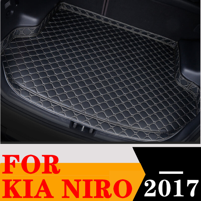 High Side Car Trunk Mat For KIA Niro 2017 Tail Boot Tray luggage Pad Rear Cargo Liner Carpet Protect Cover Interior Auto Parts
