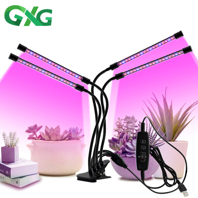 USB oświetlenie LED do uprawy 5V pełne spektrum Phytolamp z kontrolą lampa fito dla roślin sadzonki kwiat namiot cieplarnianych hydroponika