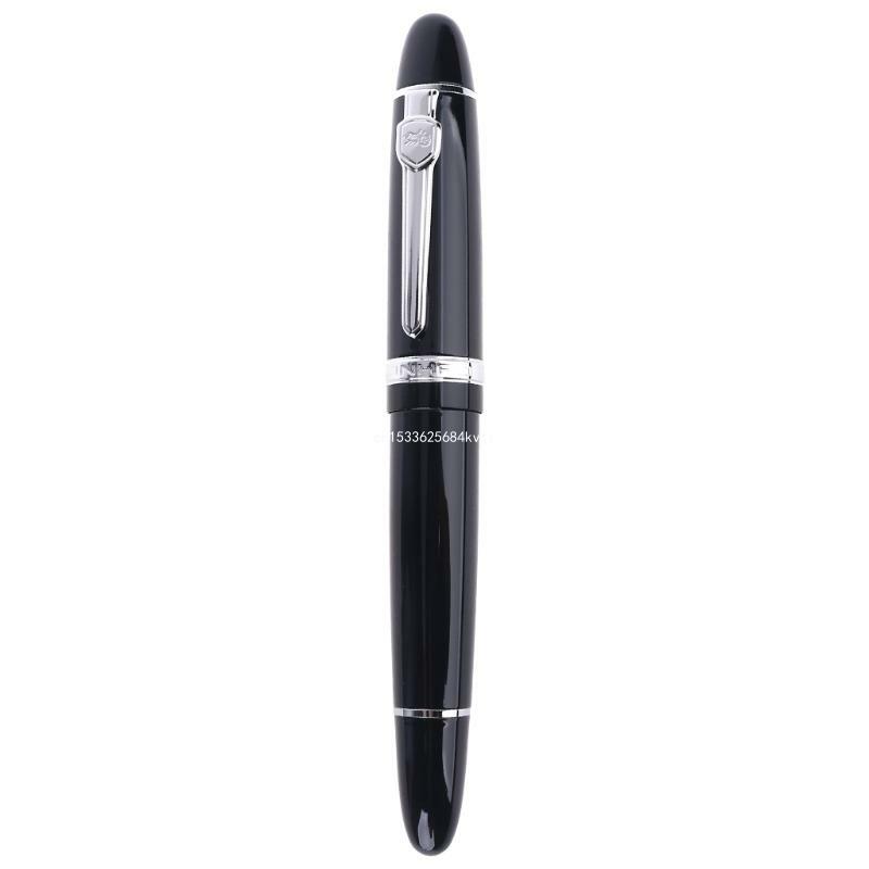 Новая перьевая ручка Jinhao 159 черного и серебристого цвета для перьевой ручки M, толстая, Прямая поставка