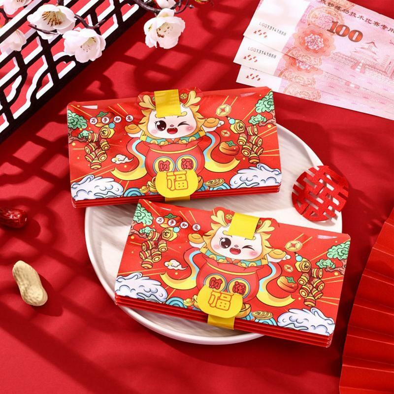 Enveloppes rouges de l'année du dragon, papier traditionnel, ornements pour l'ouverture d'entreprise, rassemblement