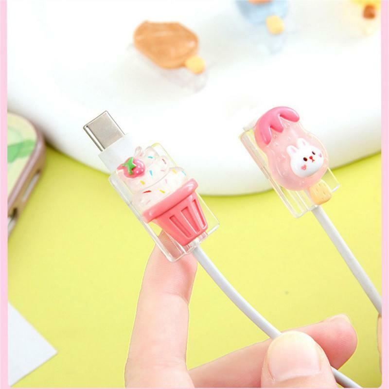 RYRA Cute Data Cable Protector Data Cable Security Charger Anti-break Protective Cover Charging Cord Protective Cover Accessorie