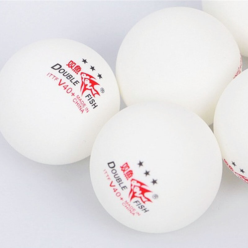 Мячи для настольного тенниса DOUBLE FISH V40 +, оригинальные мячи для пинг-понга с 3 звездами из АБС-пластика, новый материал, одобрено ITTF