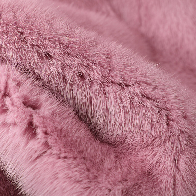 Manteau de fourrure en vison pour femmes, court, vêtements d'extérieur, hiver, nouveaux modèles de costume à col croisé, 2023