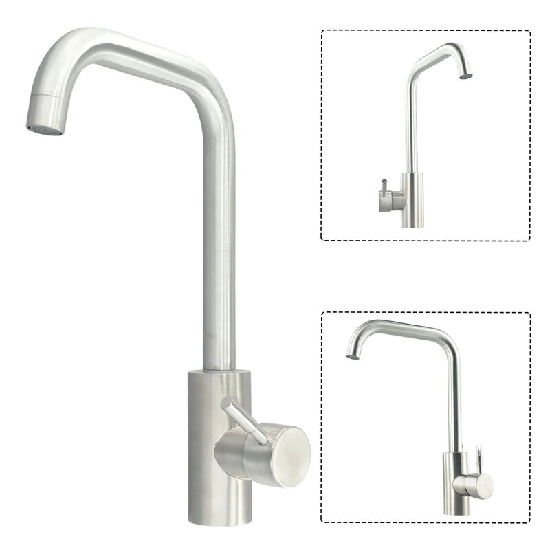 Brand New Kitchen Faucet Sink Faucet Tap 304 Stainless Steel Ceramic Valve Cold And Hot Mixer Tap Single Handle