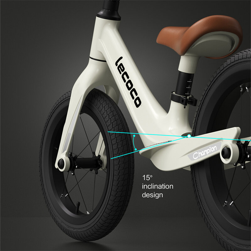 Lecoco-Bicicleta de equilibrio ligera para niños de 2 a 5 años, sin Pedal, asiento ajustable, colores Ultra frescos