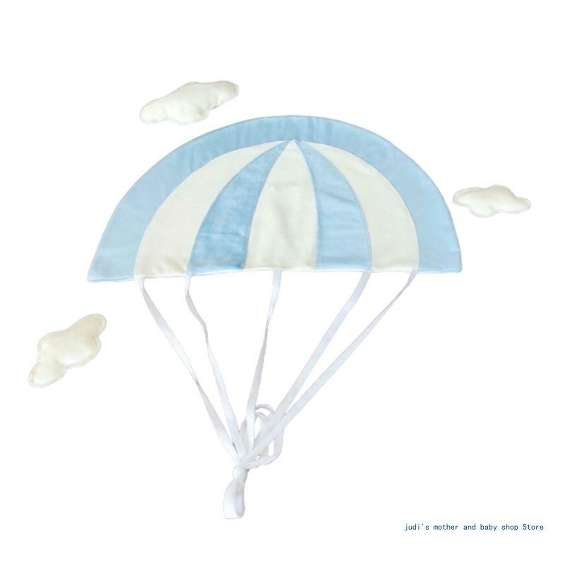 67JC Baby Foto Achtergrond Feestdecoratie Pasgeboren Fotoshoot Props Mini Parachute
