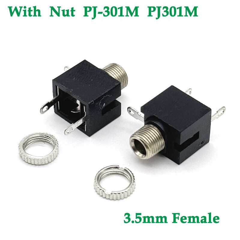 1/5/10Pcs Good Quality 3.5mm Female Audio Connector 3 Pin DIP Headphone Jack Socket Mono Channel PJ-301M PJ301M