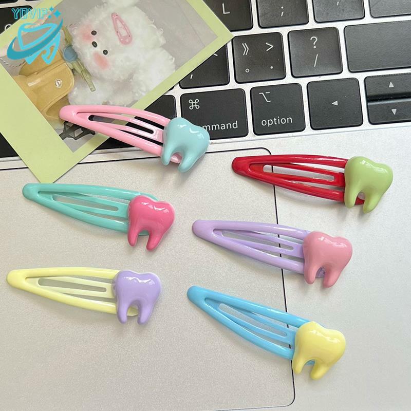 Simulation Candy Color Teeth Hair Clips Side Clip Cool Lovely Hairwear Y2K Trendy Bangs Hairpin Hair Accessorie For Women Gift