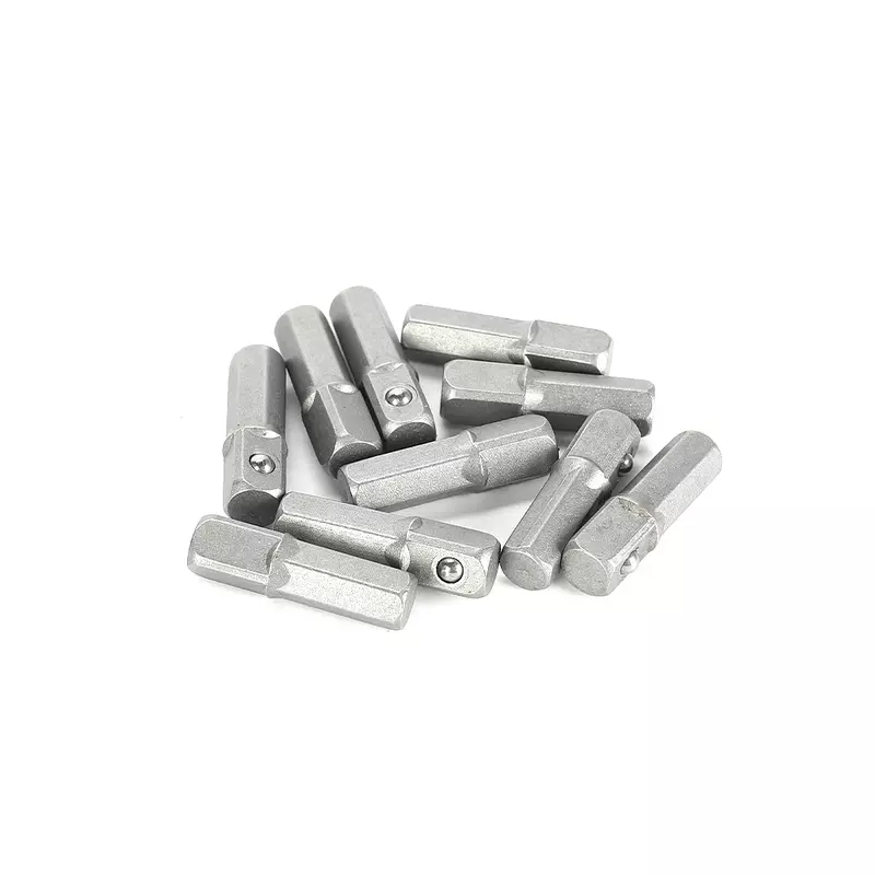 10pcs Socket Adapter Converter 1/4" Hex Shank To 1/4" Square Drive 25mm For All Quick Change Drill Chucks Hand Tools