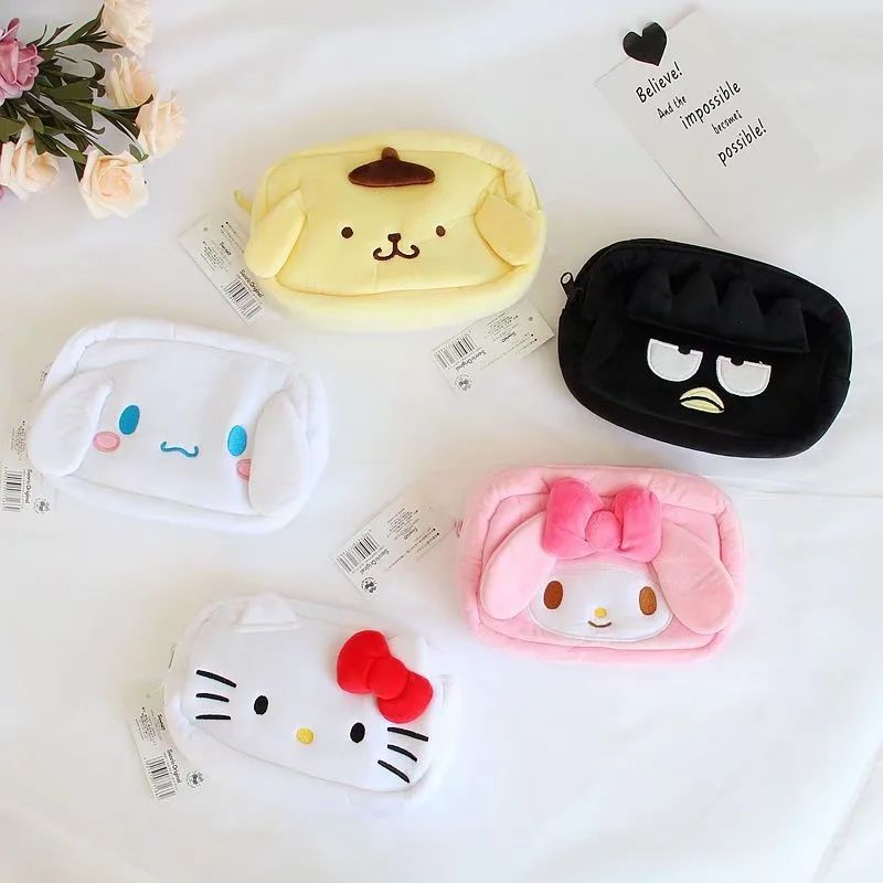 Sanrio Cute Pochacco peluche borsa Cosplay Melody Kuromi Hello Kitty borsa My Melody Cinnamoroll Mini portamonete