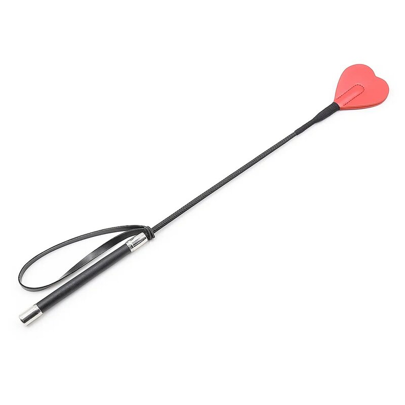 Fun PU Heart whip Passion Riding Whip Alternative Flirting Interactive Props BDSM Role Play Sex Supplies for Women and Couples