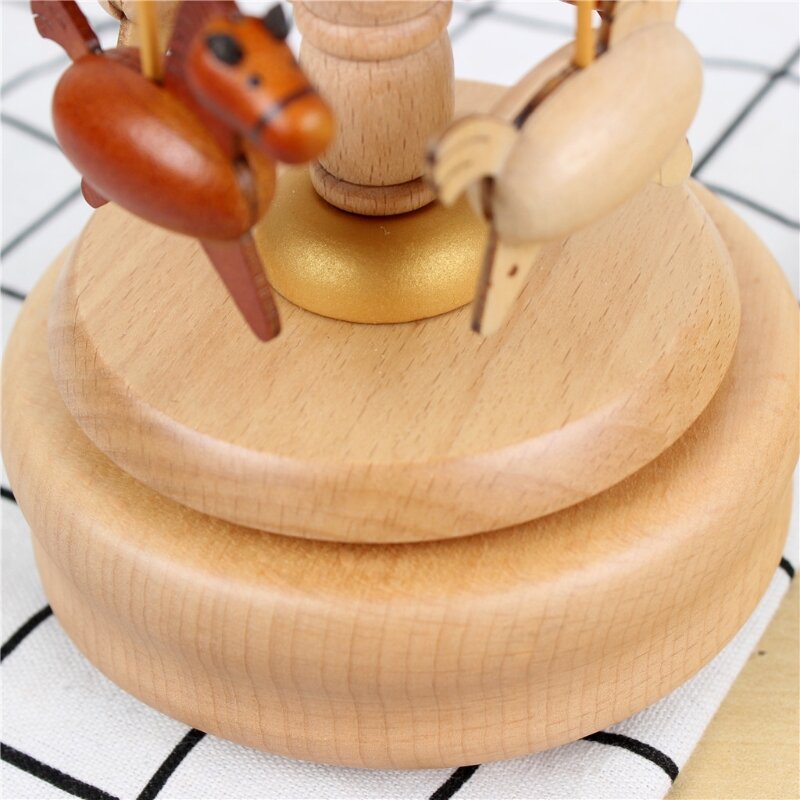 Caja musical carrusel juguete con mecanismo relojería para regalo Valentín con música clásica