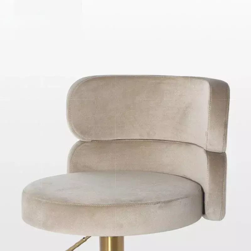 Silla de Bar de diseño nórdico para el desayuno, mueble de salón de lujo con elevación ajustable, suave, color blanco