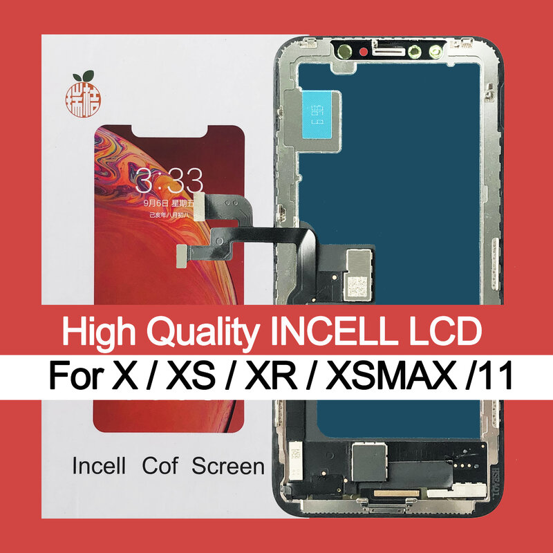 Pantalla LCD de alta calidad para móvil, montaje de digitalizador táctil para iphone X, XR, 11, XS Max