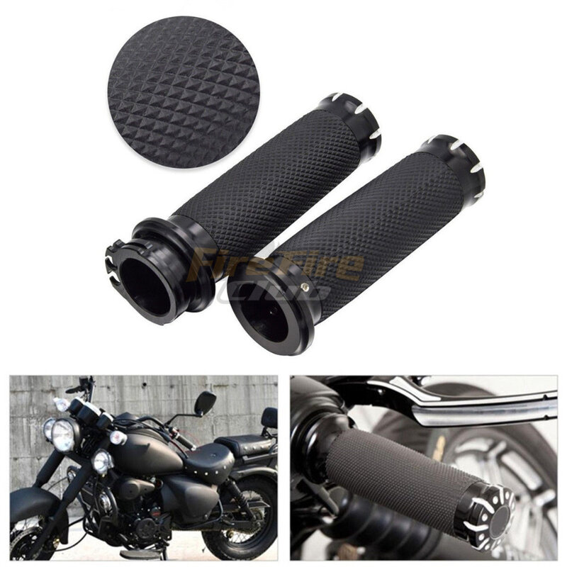 Empuñaduras de goma para manillar de motocicleta, accesorio para Harley Sportster 883 1200 Touring Dyna Softail, 1 '', 25mm