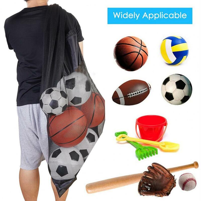 Спортивная сумка для мячей на шнурке, Сетчатая Сумка для футбола, рюкзак для баскетбола, сумки для хранения мячей для футбола и волейбола, сумка для снаряжения для плавания