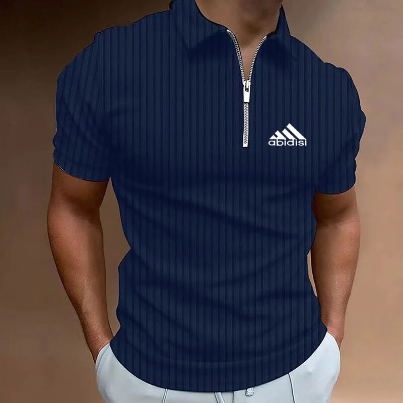 Men's Spring Polo Shirt, Homem, Homem, Co Pura, Versão, 2024