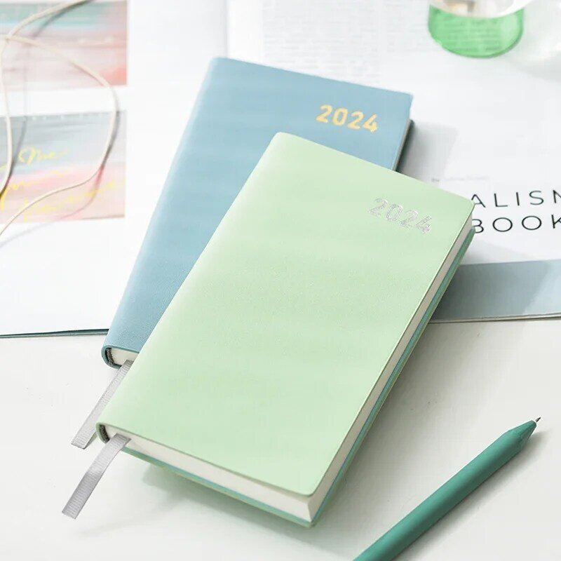 Kieszonkowe 2024 196 stron tygodniowych z kalendarzem Plan dzienny harmonogram miesięczny gruby roczny Plan planowania notebooków