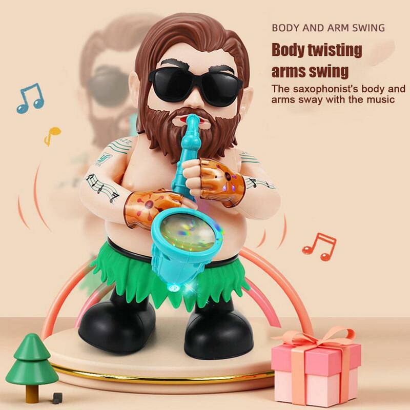 Поющий саксофон игрушка забавный музыкальный плеер Забавные музыкальные очки интерактивная игрушка саксофон игрушка для пения скручивание A1d4