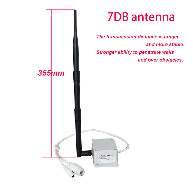 7DB Antenna1.2KM Wireless Long Distance WIFI AP Transmitter Sender Receiver For 4MP 5MP 8MP IP PTZ Camera Ethernet Equipment