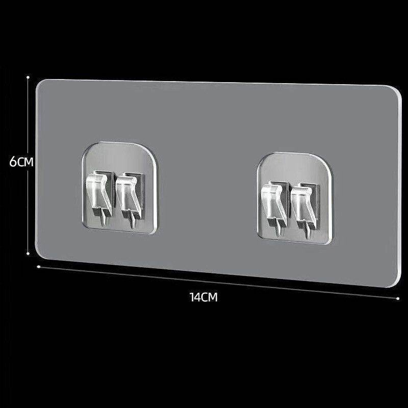 20/1pcs Transparent Self Adhesive Hooks Hanging Holder Shelf Hook for Kitchen Bathroom Wall Storage Rack Fixing Stickers Gadgets
