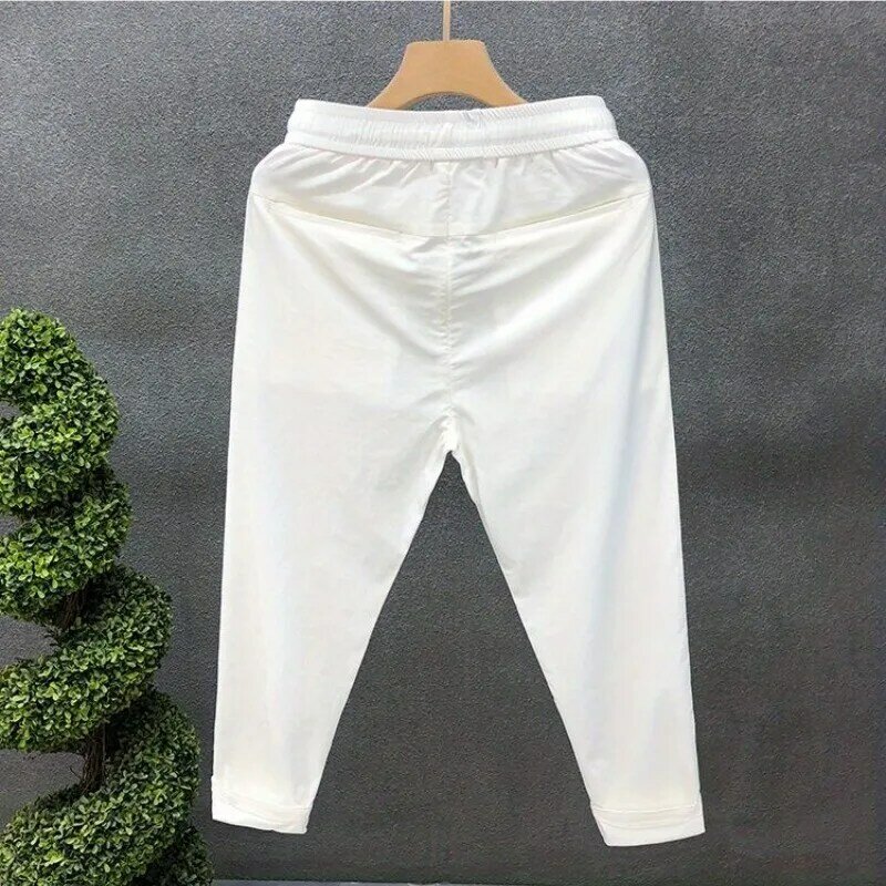 Pantalon polyvalent pour homme, poches solides, taille élastique, cordon de proximité, Haren At Fit, longueur de rinçage, printemps, été, nouveau, 2024