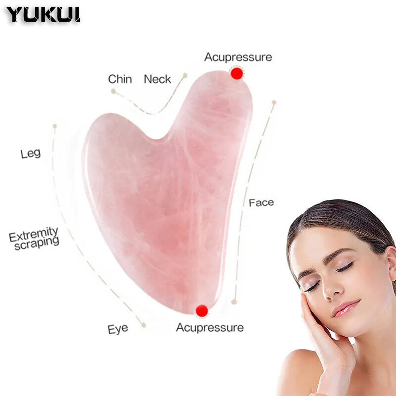Heart Shape Beeswax Gua Sha Raspador, Face Massager, Conselho de acupuntura, Eye Care, SPA Massagem Tool, 1Pc
