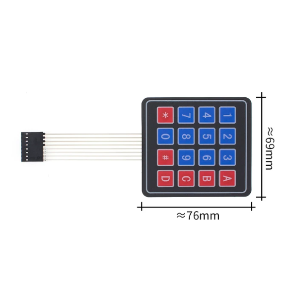 Teclas Ultra grandes para Arduino, microcontrolador de teclado de matriz, membrana de teclado externo, 4x4/1x4/3x4/4x5
