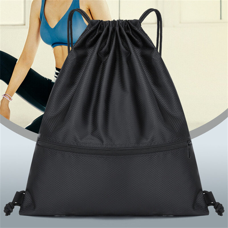 Zaini con coulisse di grande capacità zaino Unisex Casual pieghevole impermeabile da viaggio Sport Fitness Bag femmine borsa da scuola maschile