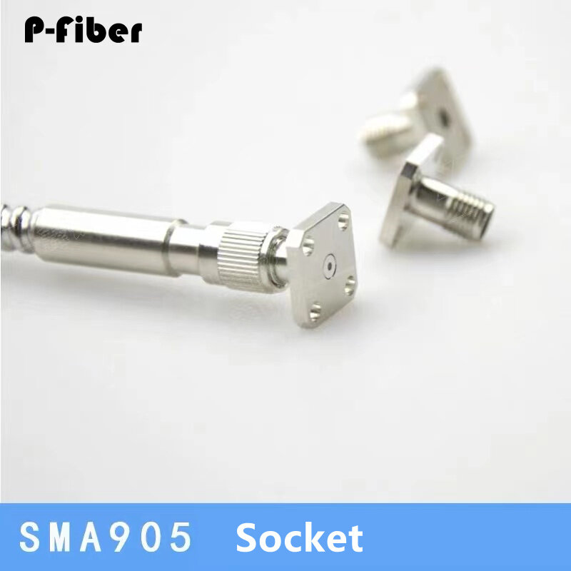 Sma905 tomada de fibra óptica sma conector de fibra óptica base p-fibra