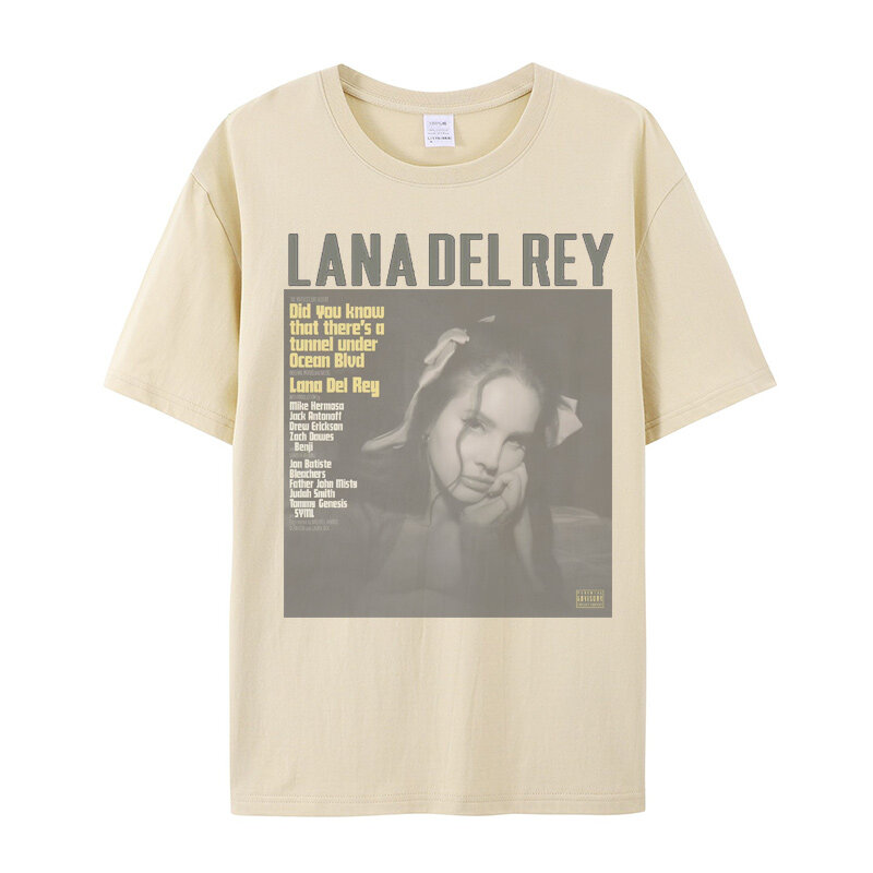 Camiseta de Lana Del Rey para hombre y mujer, camisa Vintage de algodón, Unisex, AW, Harajuku, informal