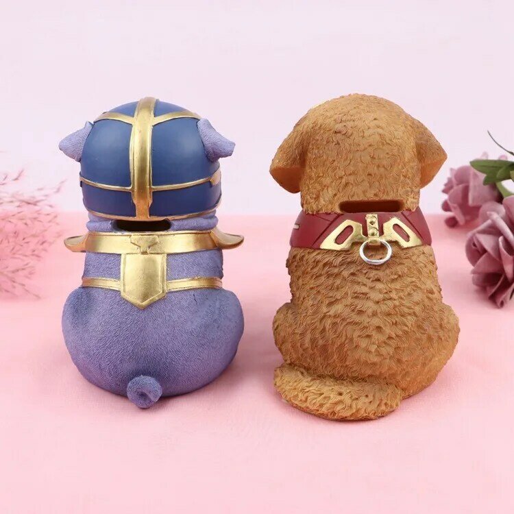 New Creative Funny Dog Piggy Bank Cute Dog Piggy Bank Home Bedroom Jewelry Resin Ornament piggy bank for kids