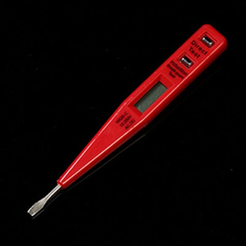 1 pces novo indicador elétrico medidor de tensão tester caneta digital voltímetro 12v-250v ac/dc tomada de energia detector sensor tester caneta