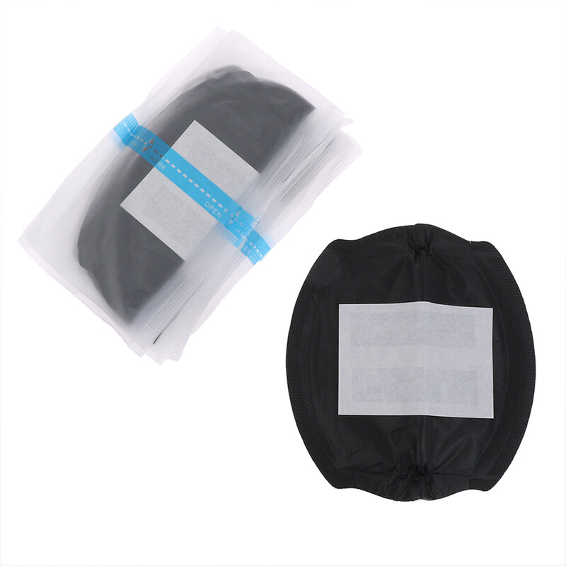 Almohadillas desechables para el sudor para hombres, almohadilla de orina transpirable privada, pasta absorbente de sudor, toalla sanitaria negra, 10 piezas