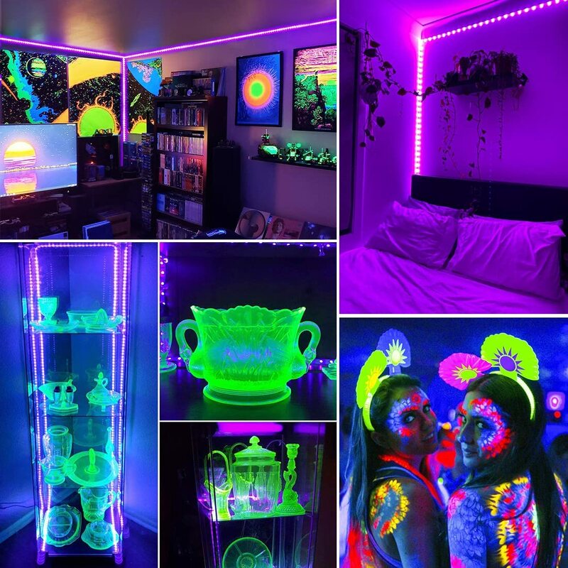 2,5 m UV LED Streifen Licht USB DC5V UV Schwarzlicht 390nm-400nm Streifen Flutlicht für fluor zierende Körperfarbe Tanz Party Bühnen dekor
