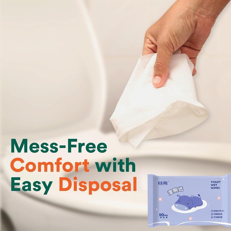 9 pak (90 buah) perawatan sehari-hari tisu Toilet tisu untuk lap bokong mudah dan wasir bukan tisu khusus
