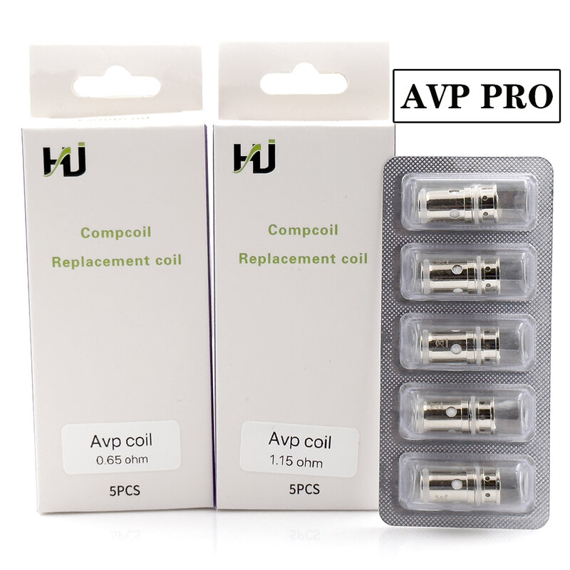AVP Pro Mesh Coil Resistance Kit, Núcleo para AVP Pro Kit, 1.15ohm, 0.65ohm, 5pcs