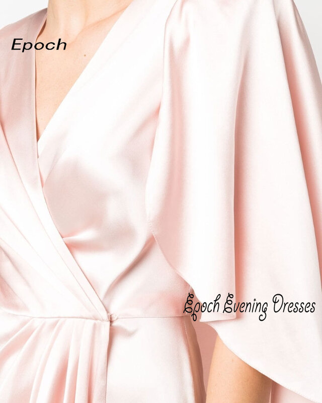 Epoch Evening Dress فساتين السهرة Elegant V-Neck Straight Bat Sleeve Formal Fashion Cocktail Prom Gown For Sexy Women 2024